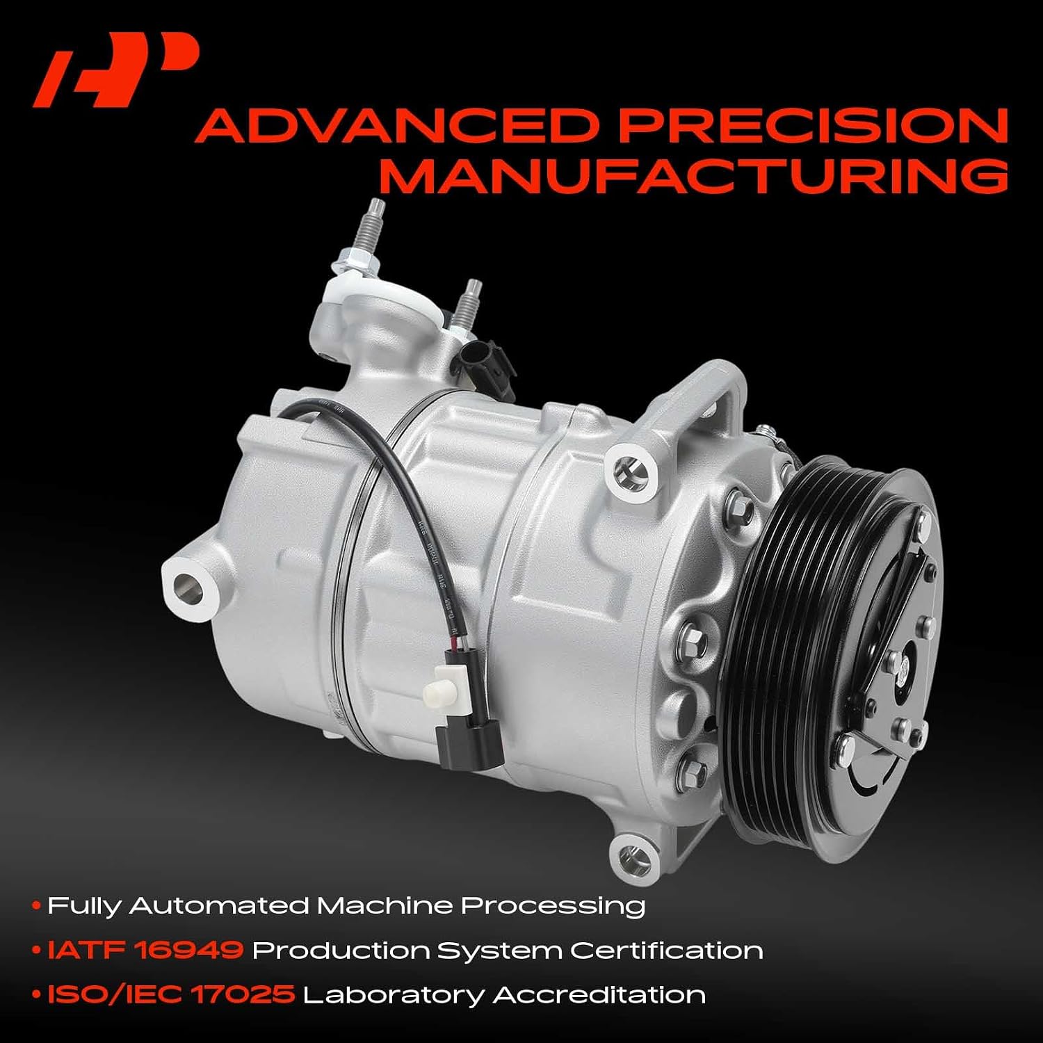 A-Premium AC Compressor with Clutch Compatible with Volvo XC60 2015-2017, XC90 2017-2019, S60 2.0L 2017-2018, XC70 2015-2016, S80 S90 V60 V90 & More