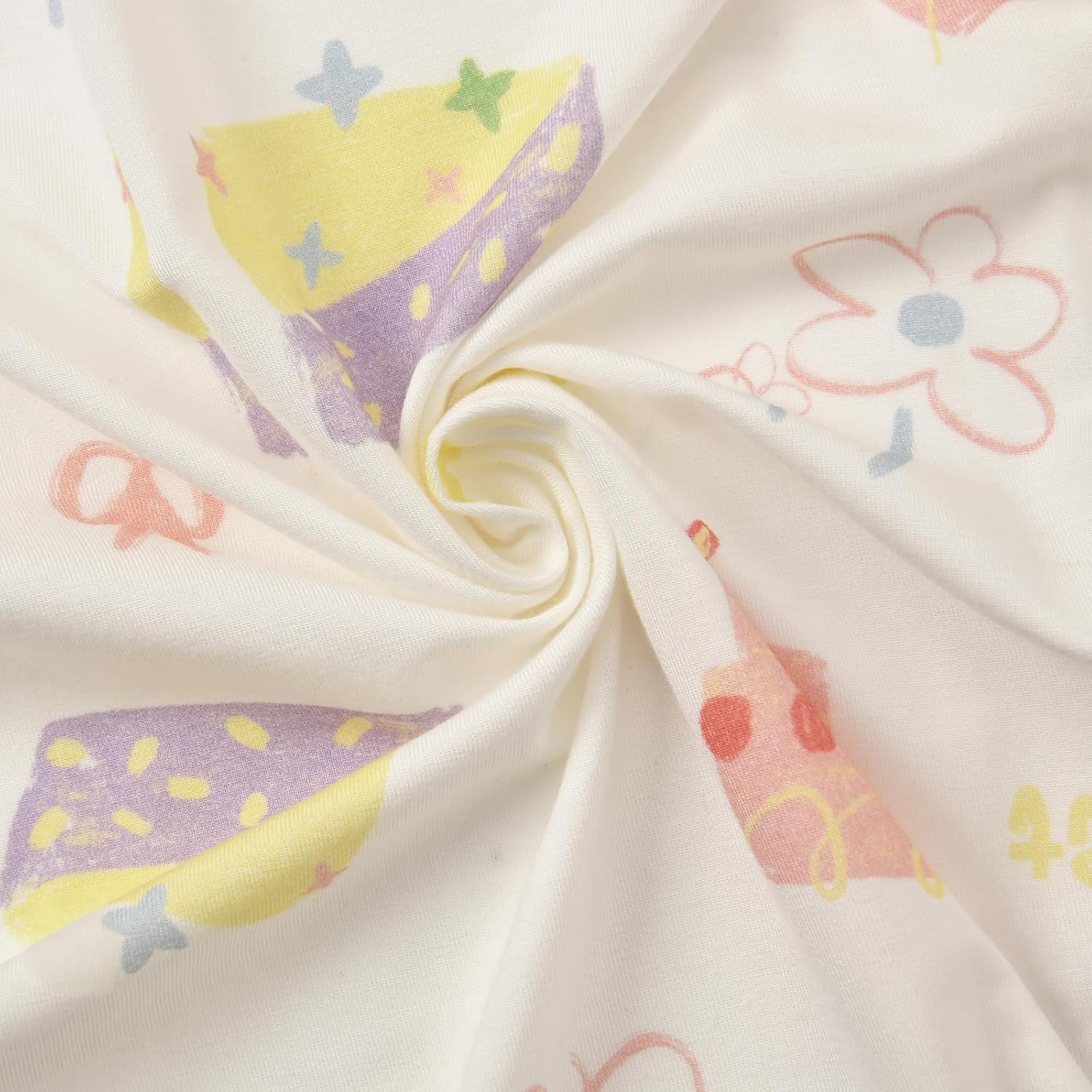 Aablexema Baby Footed Coverall Pajamas with Mittens Rayon from Bamboo 2pcs Newborn Infant 2-way Zipper Outfit - Image 6