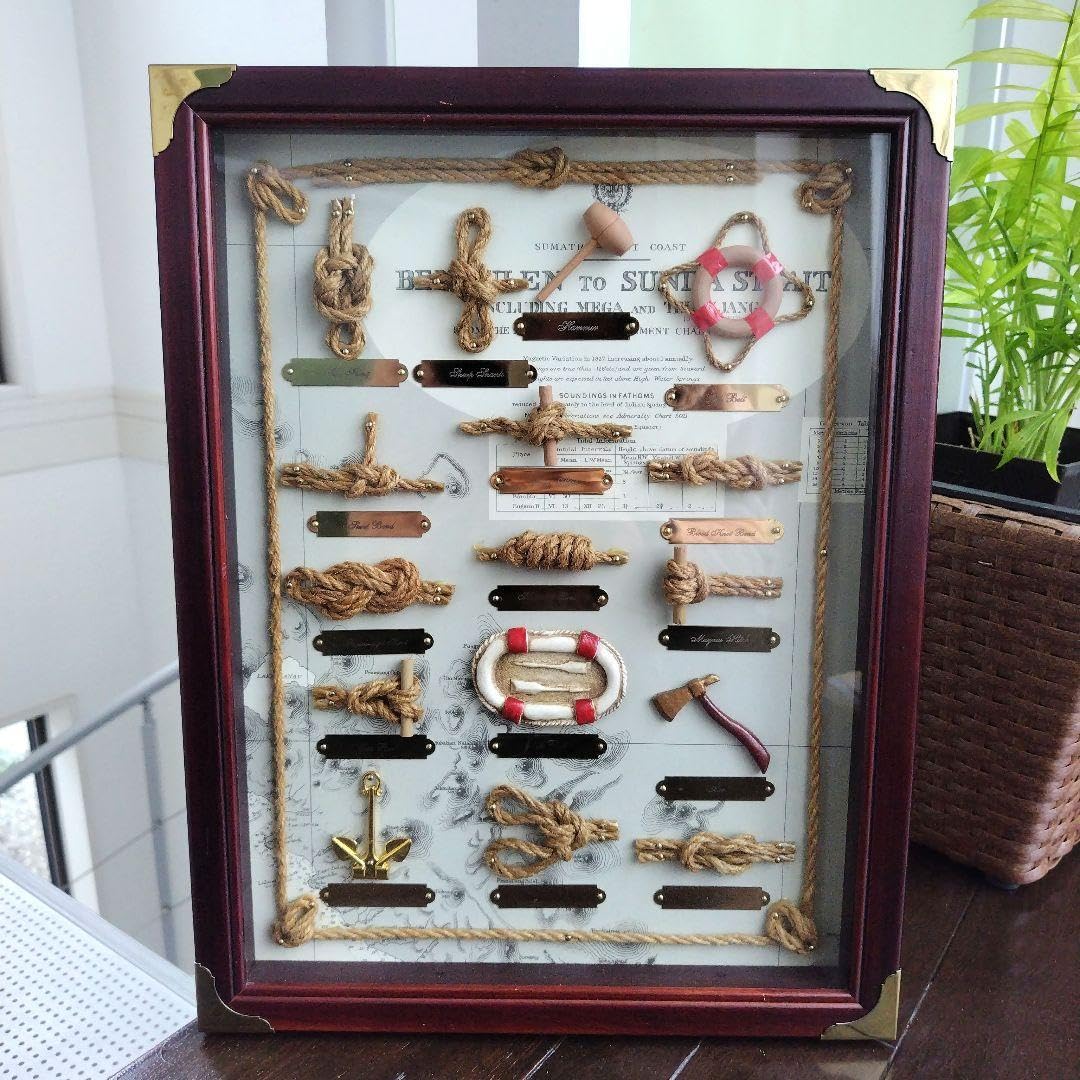 ロープノット　額 ロープワーク壁掛けオブジェ ロープノット額 贈答品