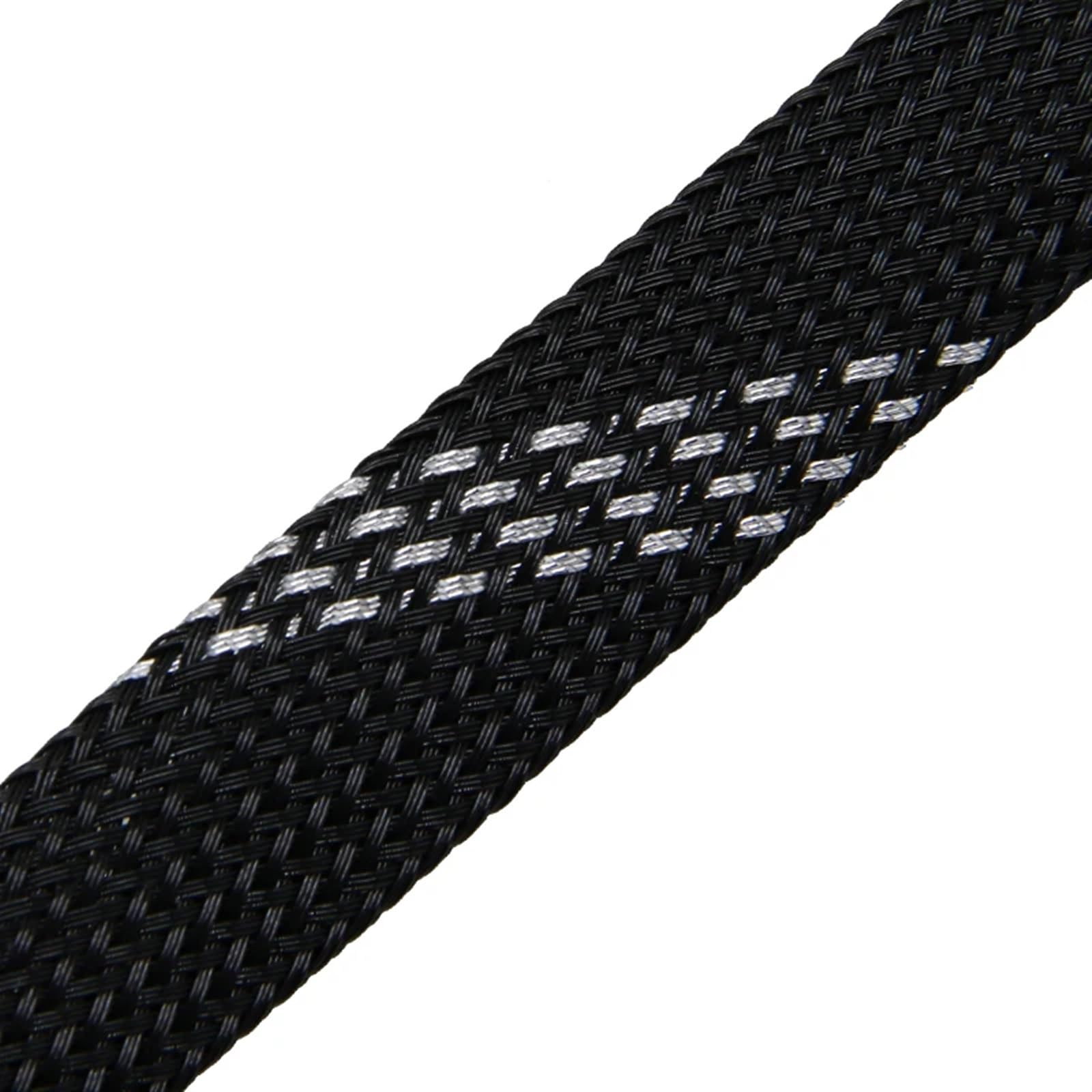 Cable ordenado Manga Cable Protector...(Black Sliver,12MM1 Meters)