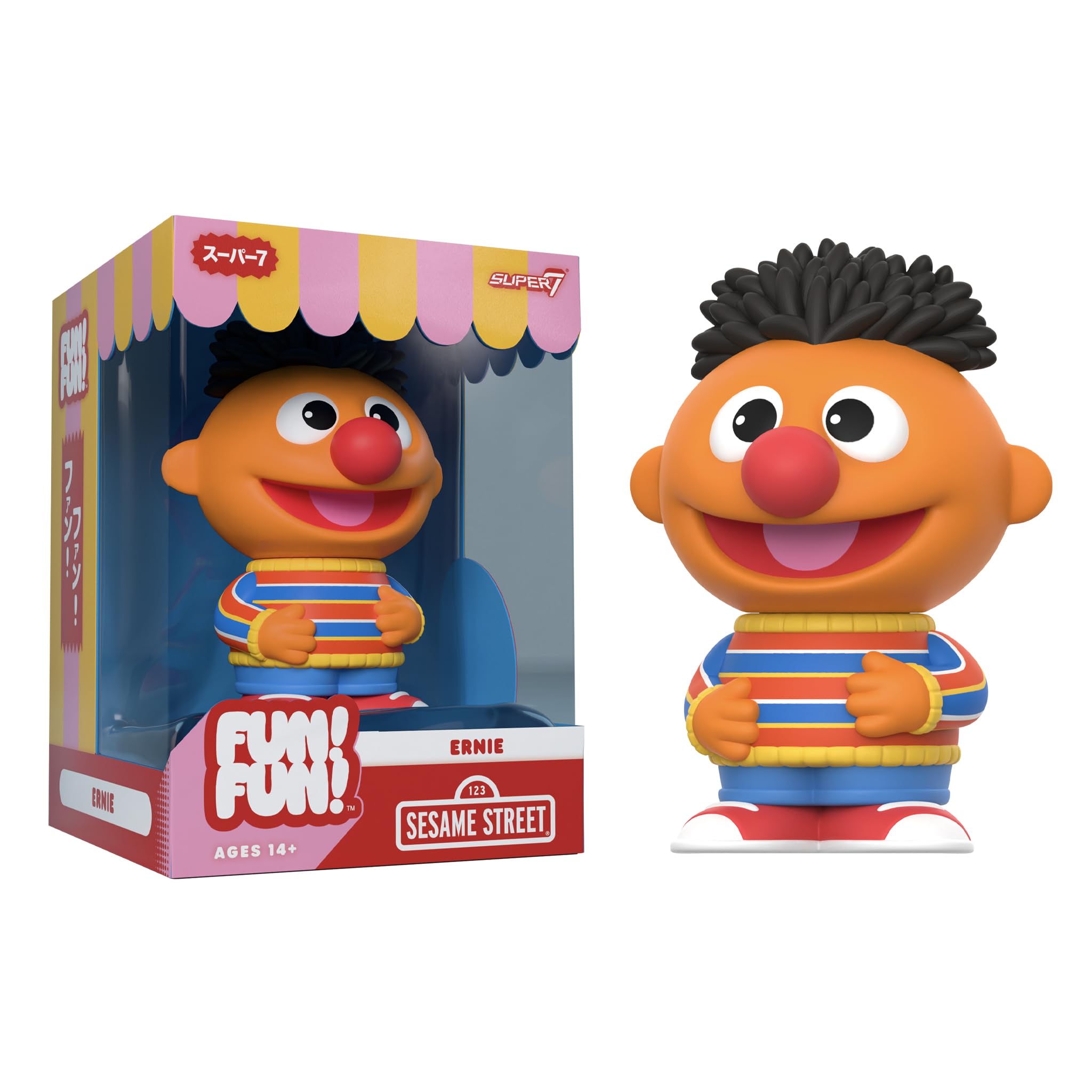 Amazon.com: Super7 Fun! Fun! Sesame Street Ernie Vinyl Figure - 5