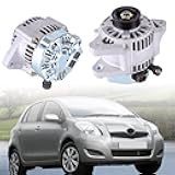 Alternator fit for Toyota Yaris 2006 2007 2008 2009 2010 2011 2012 2013 2014 2015 L4 1.5L,Slakerbe Alternator 12V 80A Alternator 27060-21150 27060-21151 104210-8180 11203