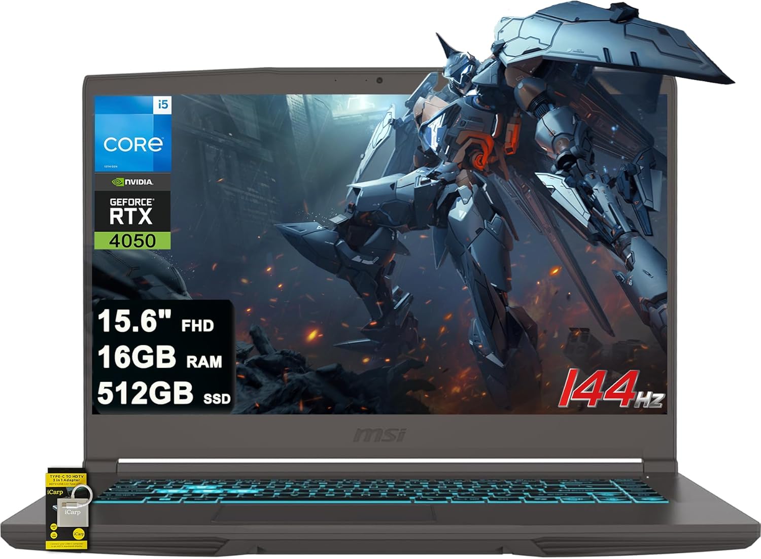 msi Thin 15 Gaming Laptop 15.6″ FHD IPS 144Hz Intel 8 core i5-13420H (> i7-12650…