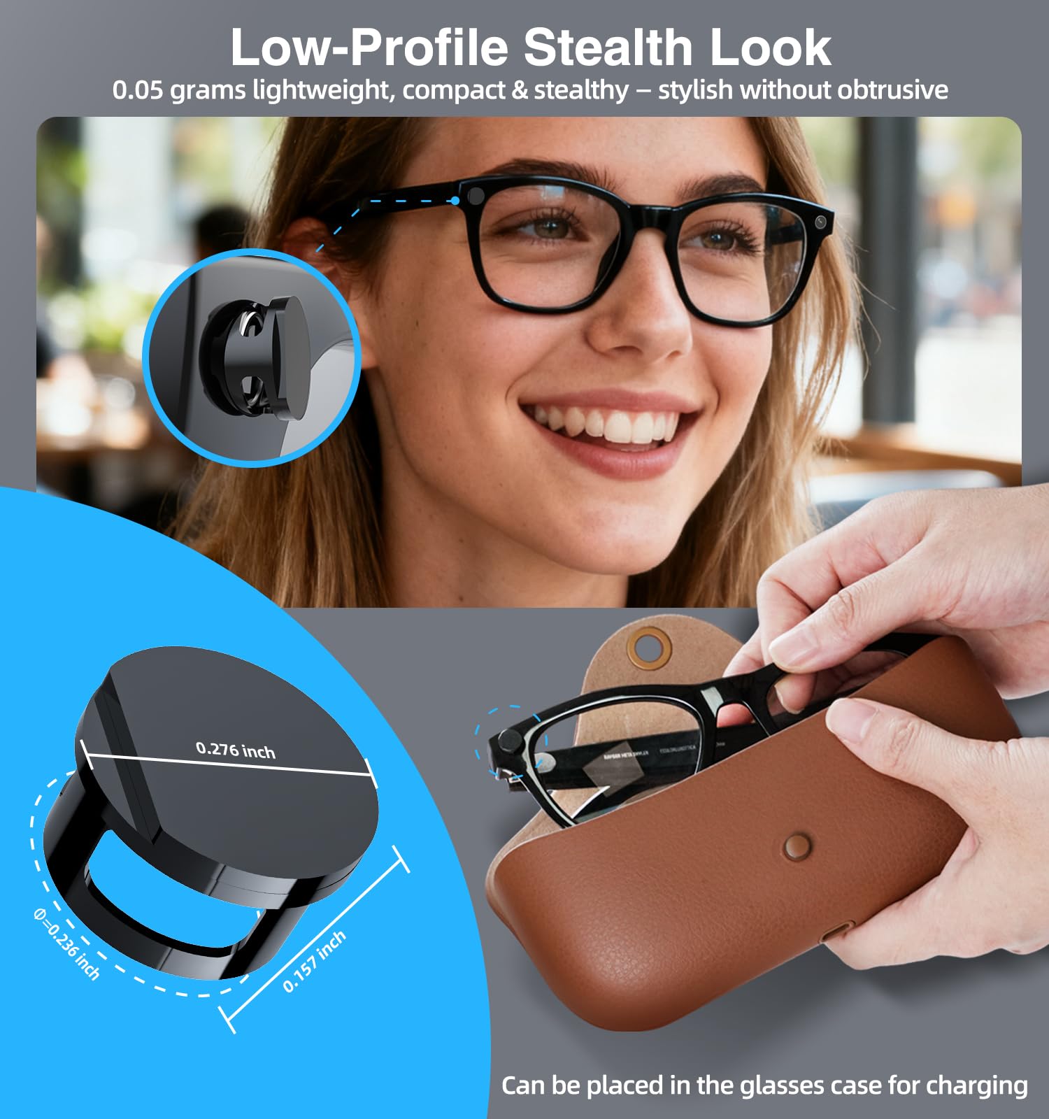 最安 LED隠匿カバー装着済RayBan gen1 レイバンメタ HiBloks LED Light Cover 24Pcs For Ray-Ban Meta Smart Glasses