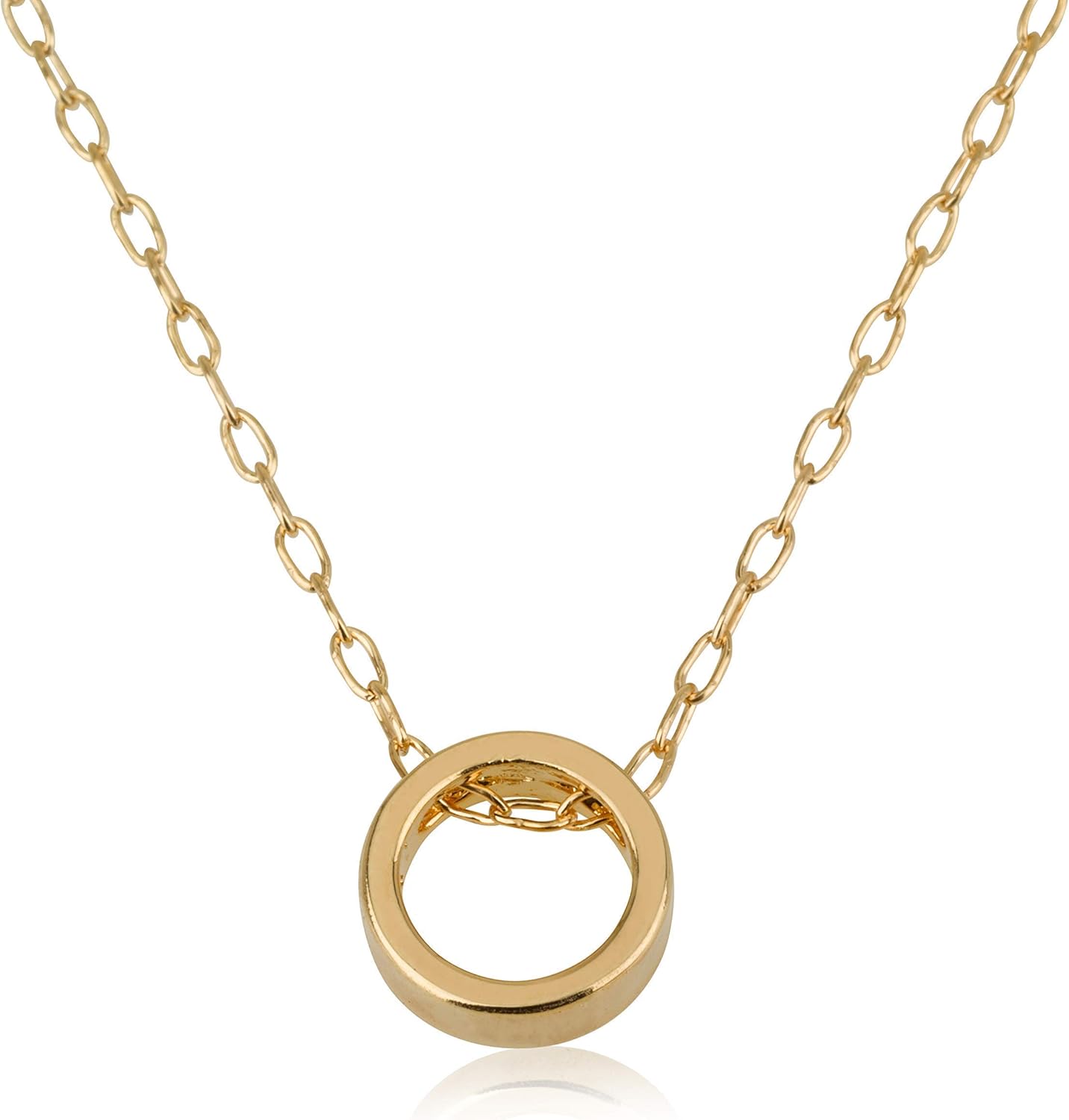 Dainty Circle Necklace for Women 14k Gold Filled Minimalist Karma Open Circle Necklace Eternity Gold Necklace BFF Gifts Handmade Jewelry