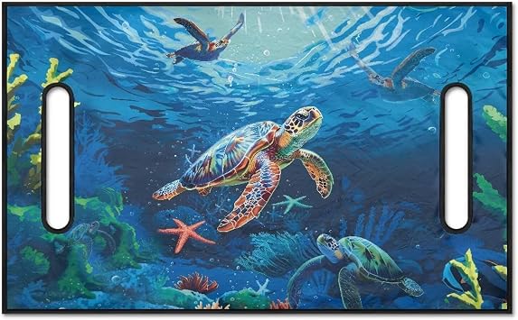 TODIYADDU Ocean Sea Turtle Club Car Seat Covers Front and Back for Men Women Starfish Coral Print Golf Cart Seat Cover Blanket Easy Clean Fit for Most 2 Seat Golf Carts Bus with Unique Patterns-1