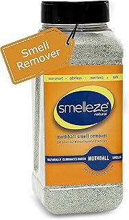 SMELLEZE Natural Mothball Smell Remover Deodorizer: 2 lb. Granules Gets Mothball Fumes & Odor Out