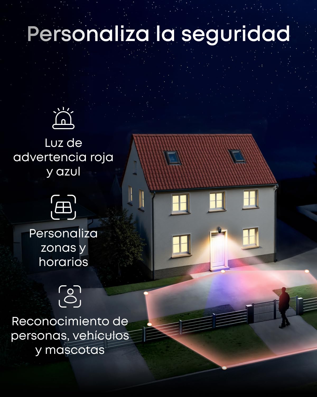 eufy Security S4 Camaras de vigilancia Exterior PoE NVR, 2 cámaras Bullet-PTZ, 2 cámaras Torre, Encuadre y Seguimiento automático IA, búsqueda Inteligente de Video, luz estroboscópica, grabación 24/7