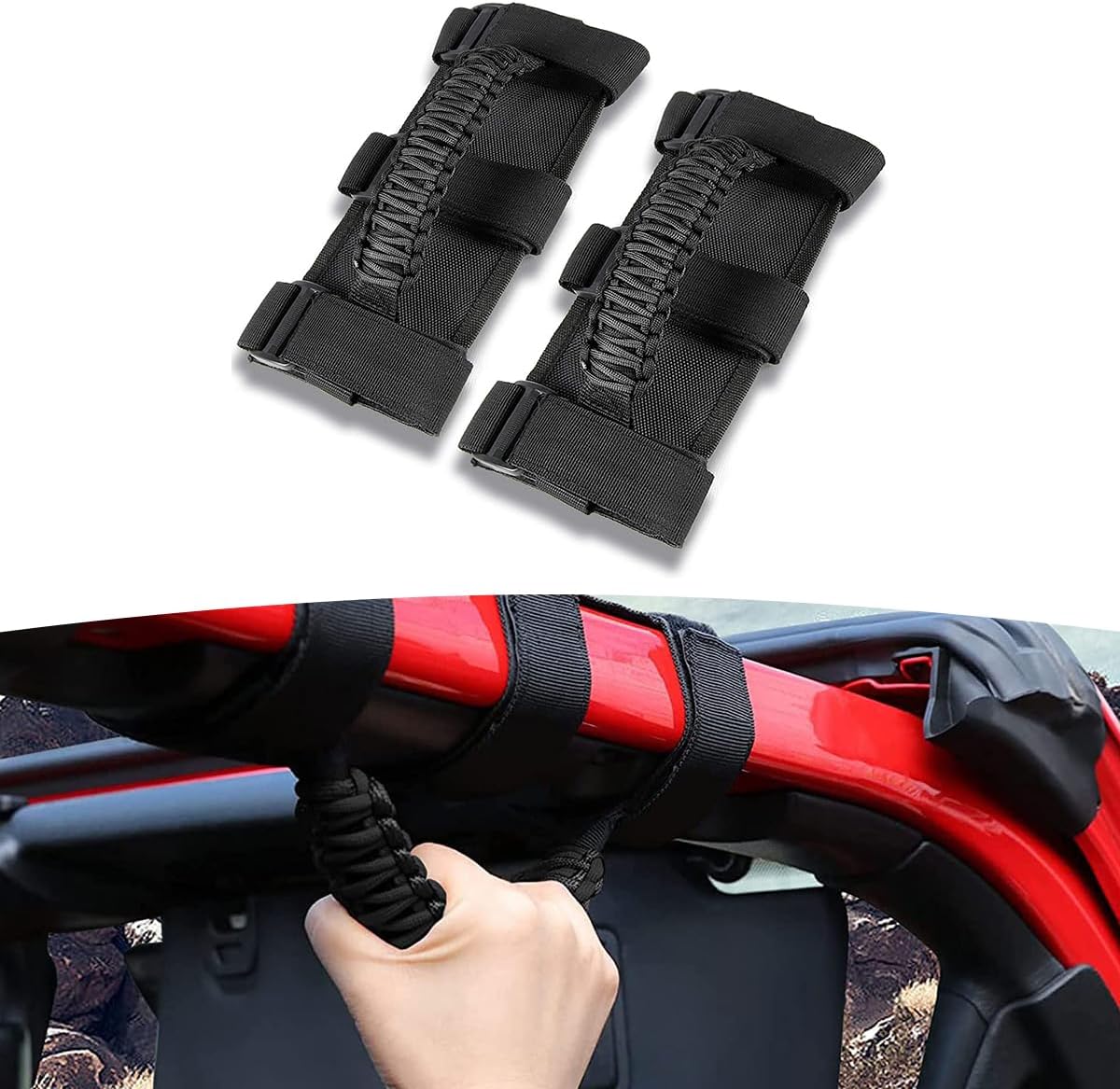 Kewucn 2 Pack Car Roll Bar Grab Handles Grip Handle, Easy