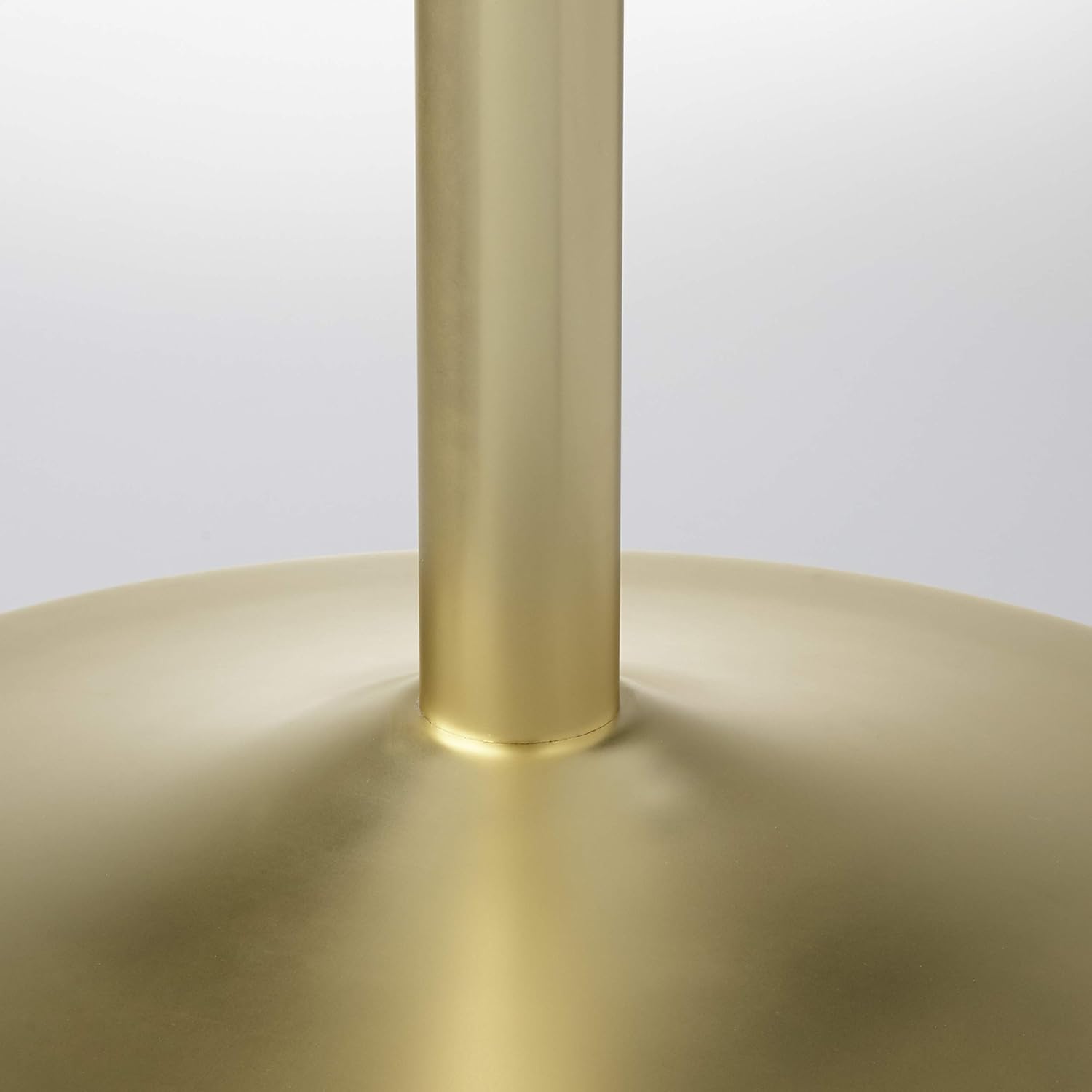 Target Marketing Systems PISA Modern Retro Round Top Dining Table with Chrome Plated Base, 35.4", Gold : Everything Else