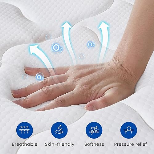 Miniatura 2 de King Size Mattress, 14 Inch Firm Hybrid King Mattress in a Box, Superior Comfort with Gel Memory Foam and Individual Pocket Springs, Pressure