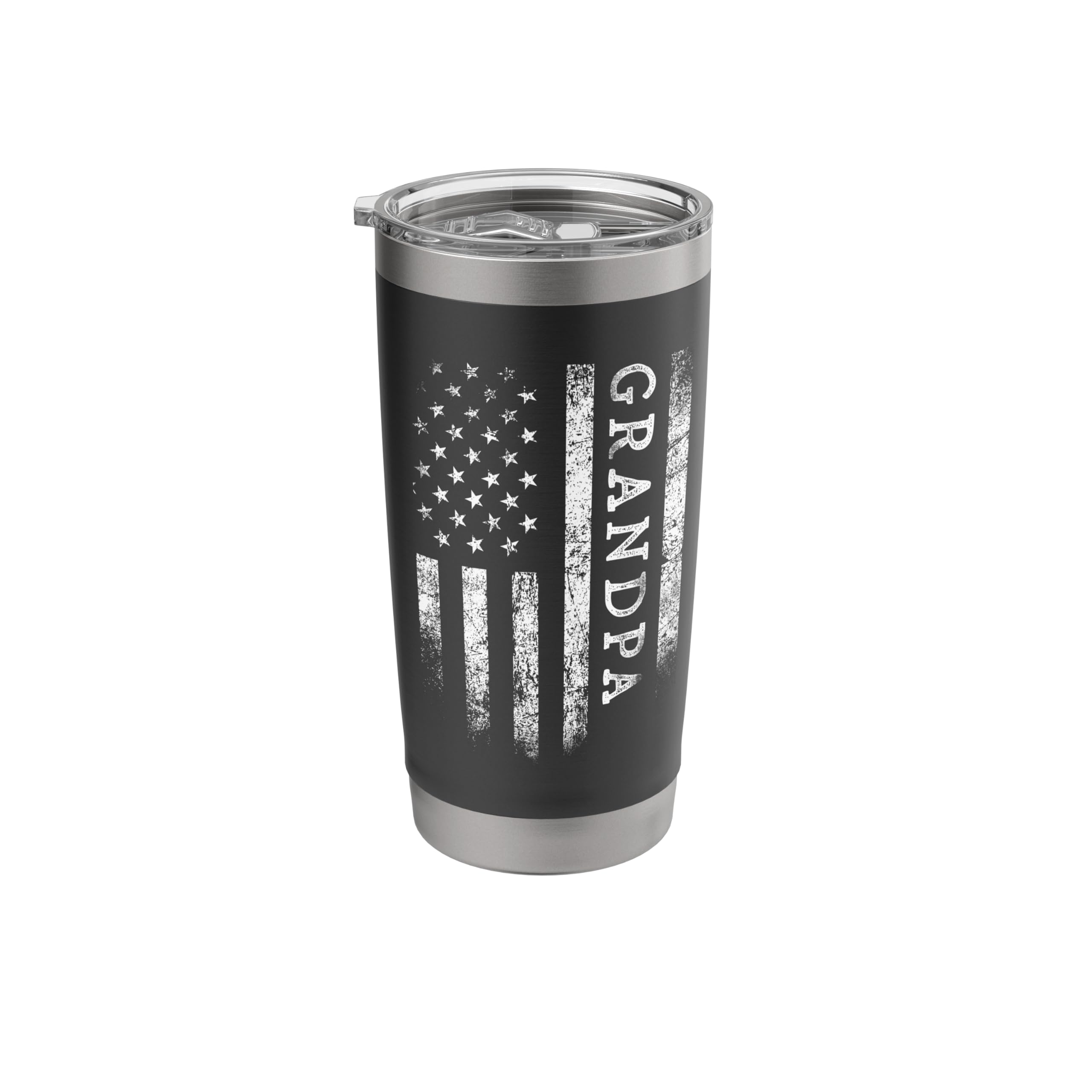 Grandpa American Flag Grandpa Gifts Patriotic Father's Day Stainless Steel Insulated Tumbler