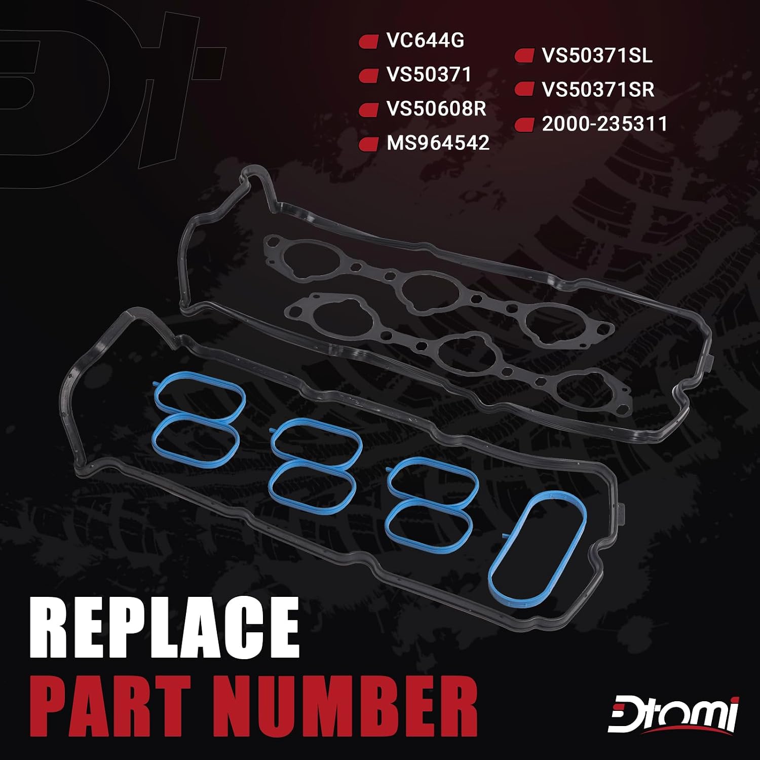 4.0L Engine Valve Cover Gaskets Compatible with Nissan Suzuki Vehicle Frontier 05-19, NV1500 NV2500 NV3500 12-20, Pathfinder 05-12, Xterra 05-15, Equator 09-12 Replaces# VS50608R MS964542 MS19260