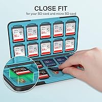 Vista 4 de HEIYING Funda para tarjetas SD, estuche portátil de almacenamiento de tarjetas de memoria compatible con 20 ranuras para tarjetas SDXC SDHC y 20