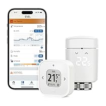Eve Thermo –Comfort Set (Matter), incluso 1 Eve Thermo Control, compatibile con Apple Home, Matter, Thread, richiede Apple TV 4K (2ª gen., 3ª gen. 128 GB), HomePod (2ª gen.), HomePod mini