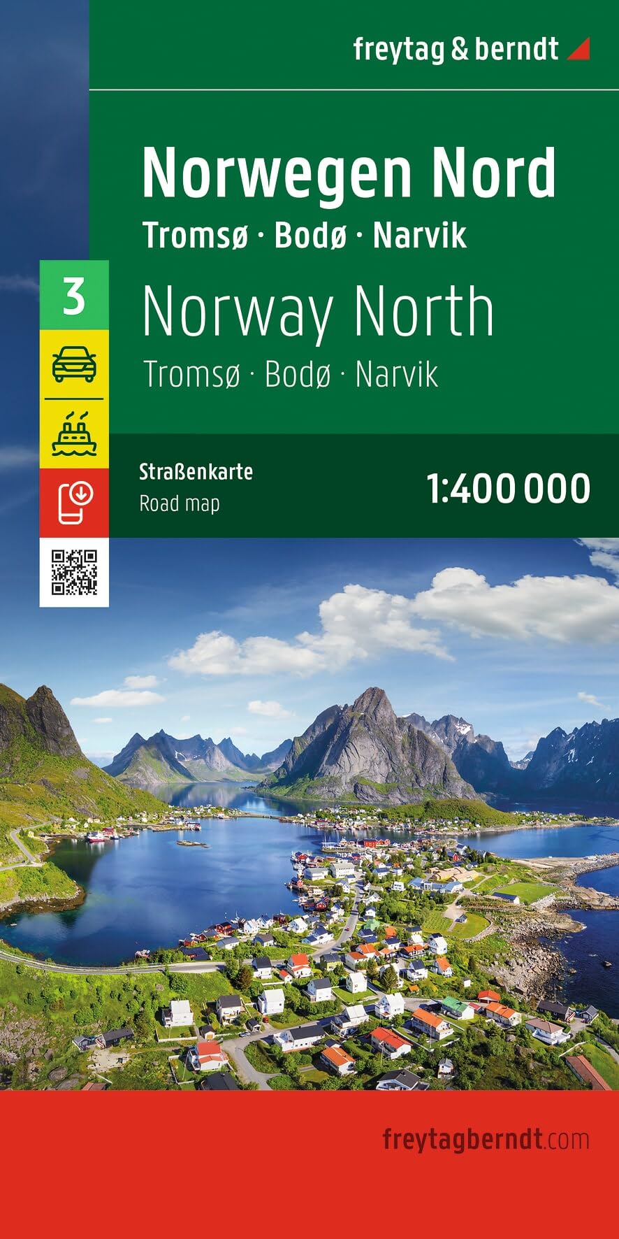 freytag & berndt Straßenkarte Norwegen Nord, Tromsø - Bodø - Narvik 1:400.000: mit Autofähren: AK 0657