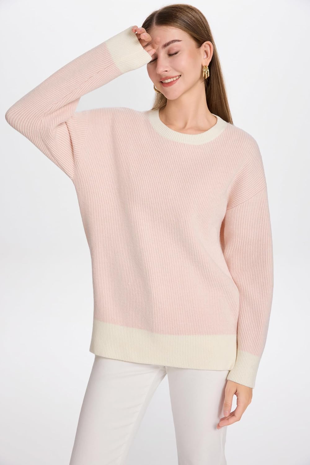 Sweaters for Women Long Sleeve Crewneck Soft Knit Lightweight Womens Sweaters Side Slit Fashion Casual Pullover Tops - Image 5