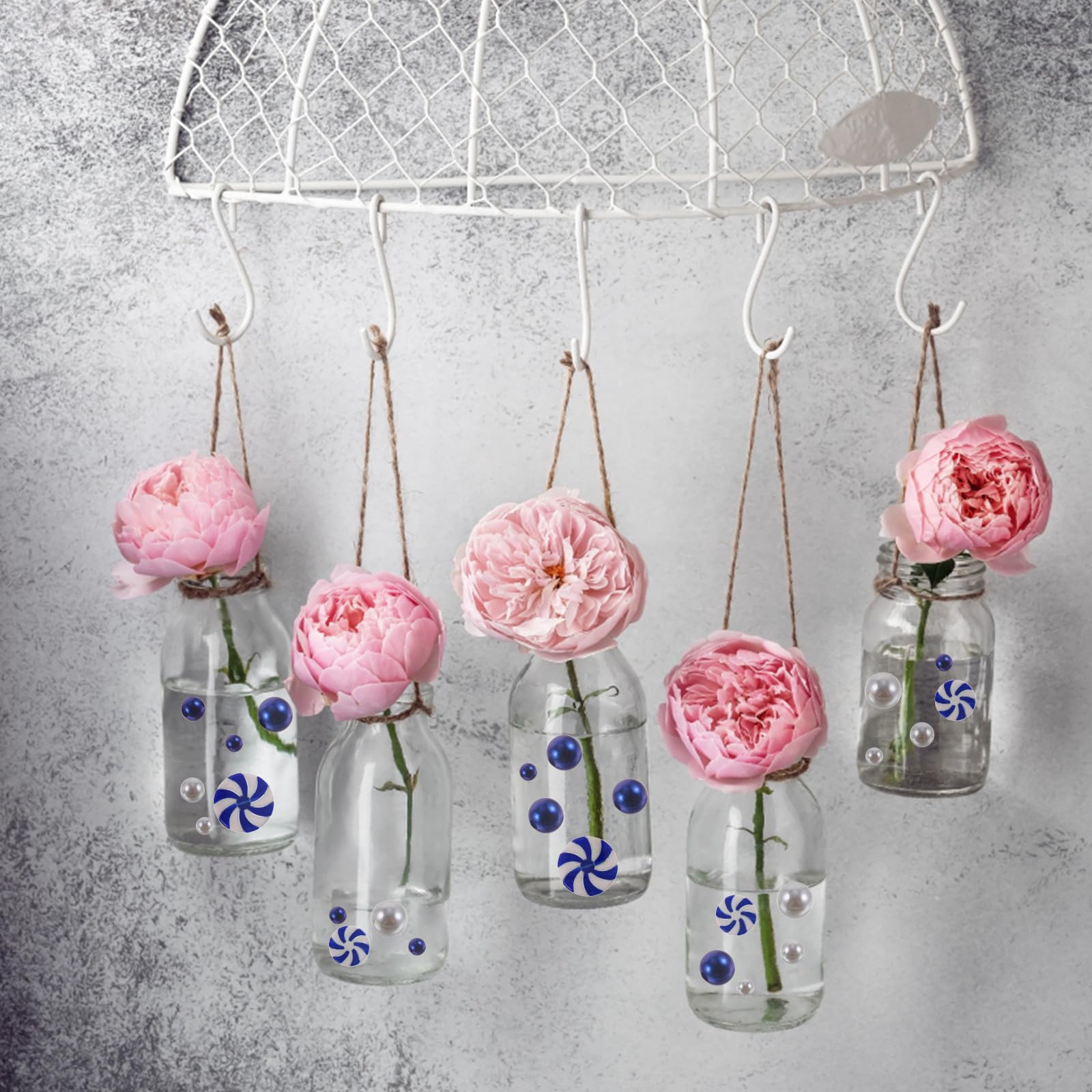 TOYANDONA 4 Set Candele in Acrilico Blu Galleggianti Natalizie per