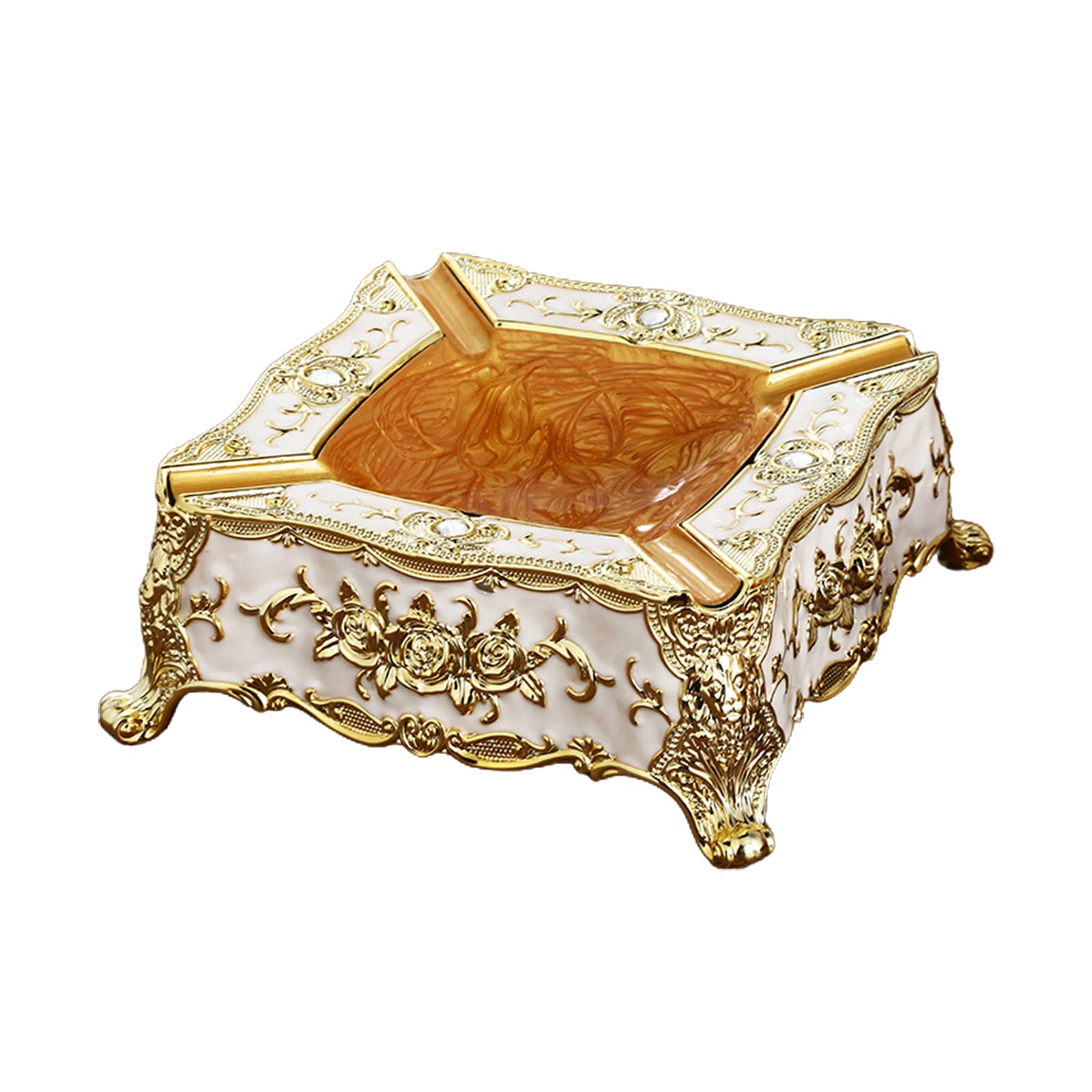 Tmboryuu Trays Ashtray Retro Ornaments Windproof Ashtray Wear Resistant Trays for Hotel Restaurant Decorations Ashtrays for