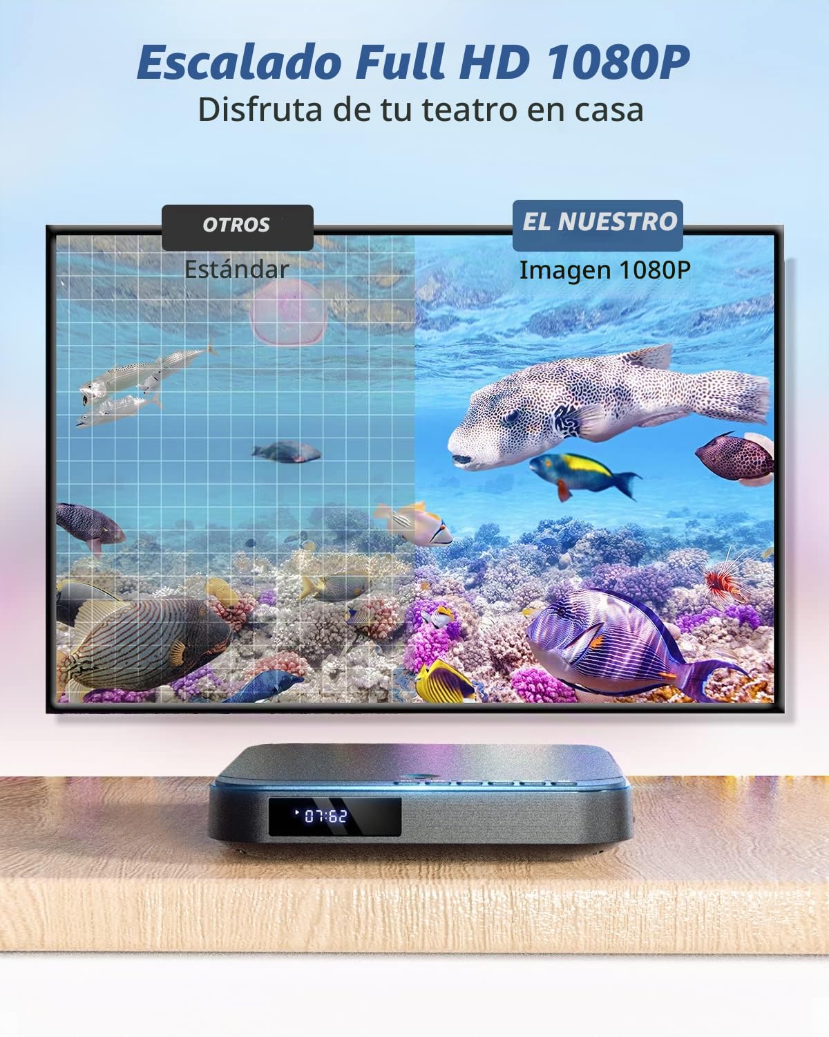 Mini Reproductor de DVD HDMI, DESOBRY pequeño Reproductor de DVD para TV, 1080P HD Reproductor de DVD Compacto para Smart TV con Todas Las regiones Gratis, Reproductor de CD DVD con Salida AV
