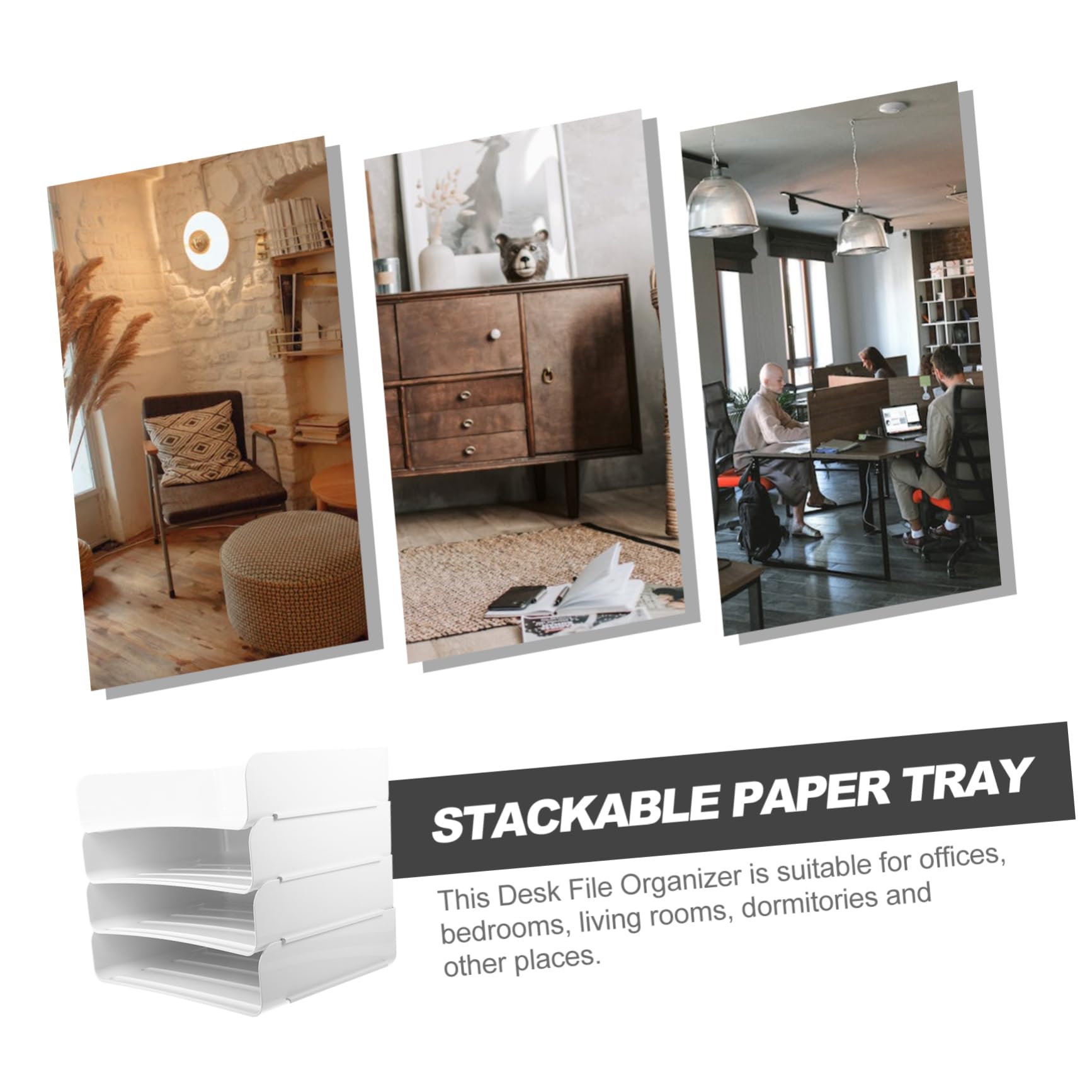 Organizer Per Documenti Da Scrivania Impilabile Vassoio Porta Documenti Per Ufficio e Casa Organizer Per File e Cancelleria Design Pratico e Portatile