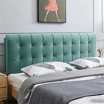 Cotton Fleece Headboard Pillow Rectangle Wall Cushion Large Bedside Backrest Reading Pillow Day Bed Lumbar Bolster with Removable Headboard Cover