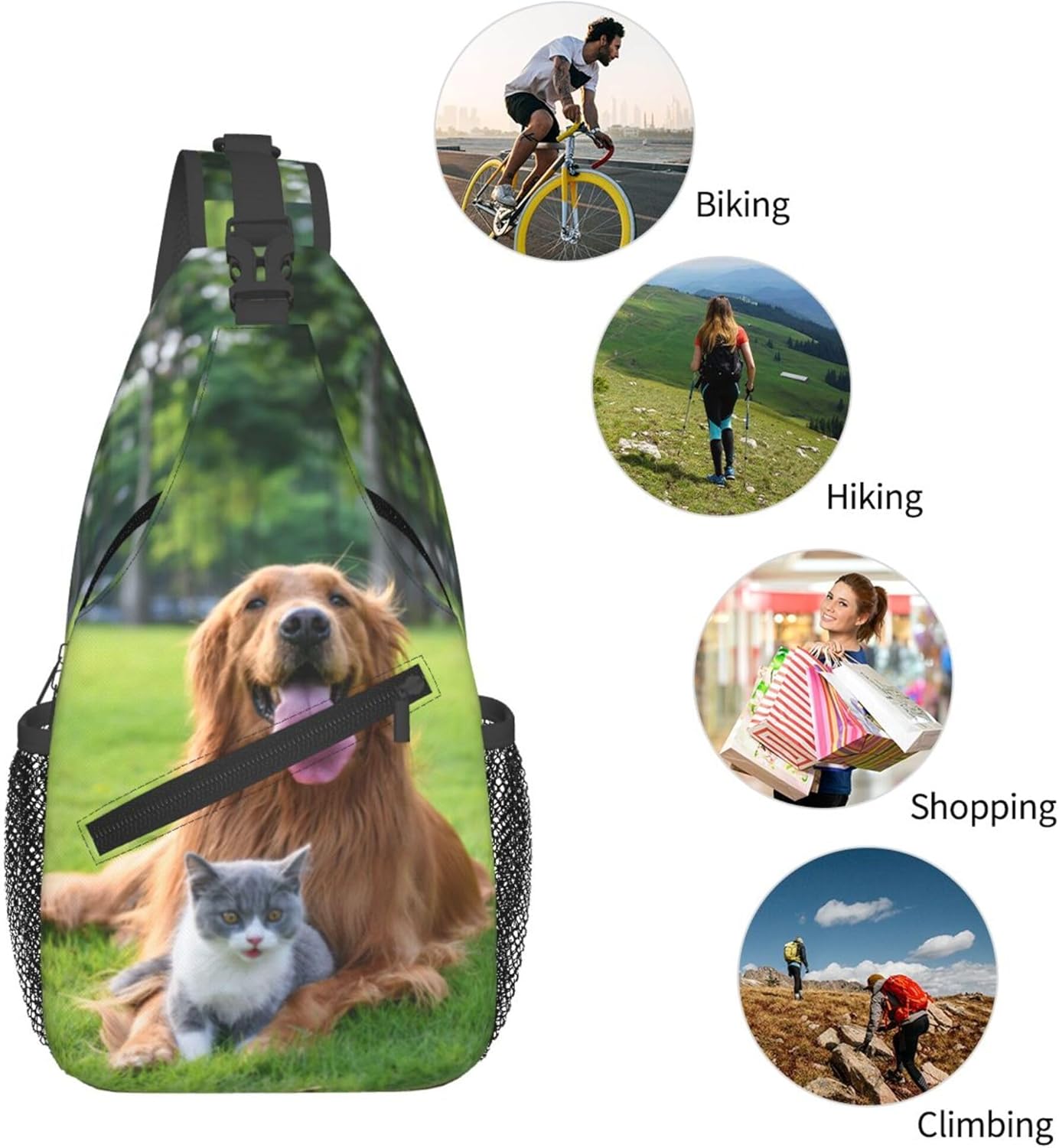 Custom Sling Bag - Personalized Crossbody Bags for Men & Women - Customize Image, Logo or Text - Sling Shoulder Backpack - Image 5