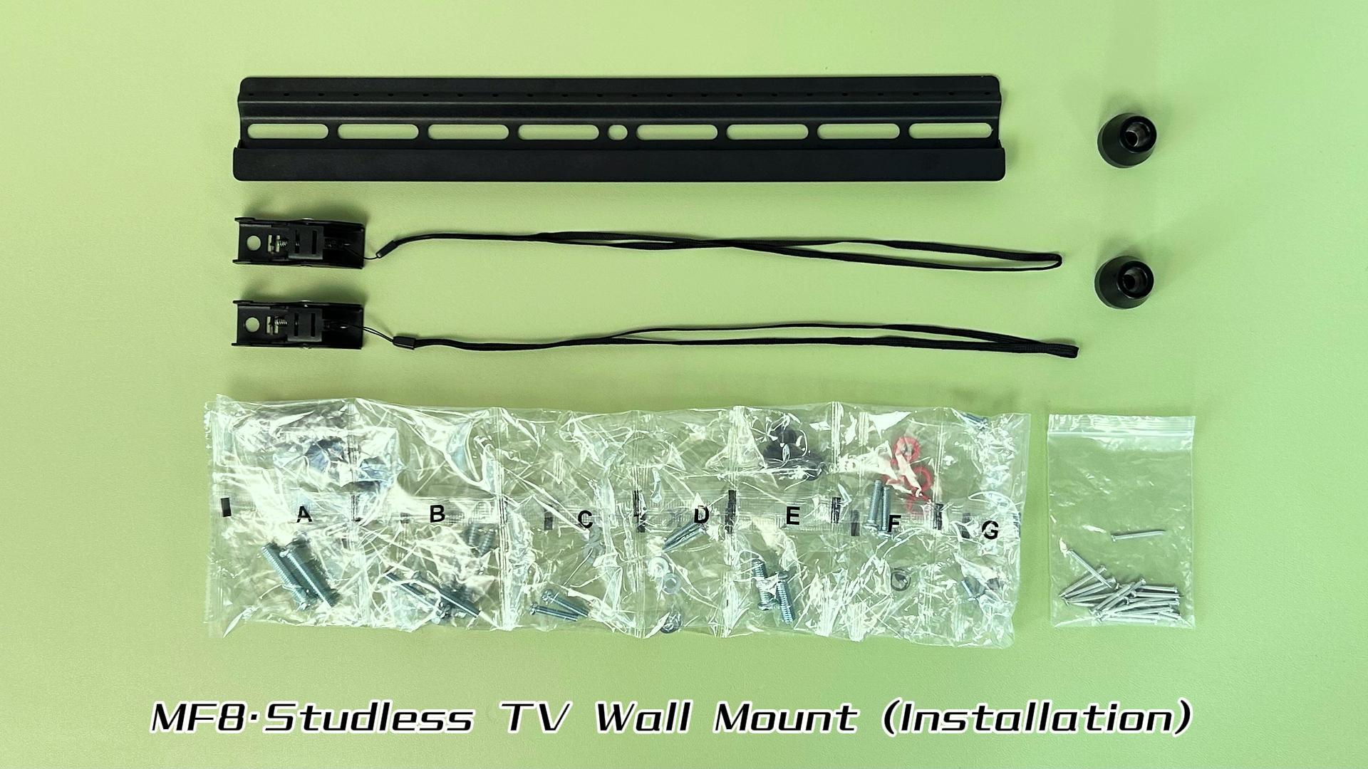 Suptek Studless TV Wall Mount for Most 23-60 Inch TVs up to 99 lbs, Low Profile No Drill TV Mount, Drywall Bracket with Max VESA 400x400mm, No Stud, No Drill, Easy Install, MF8