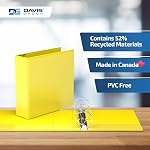 Easyview® Premium, 3" Round Ring, View Binder - Yellow