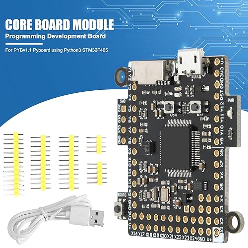 Miniatura 2 de EVTSCAN STM32F405 PYBv1.1 Pyboard, Tablero de Desarrollo Compatible con Micropython, Soporte Bootloader, para Desarrollo de Sistemas Embebidos,