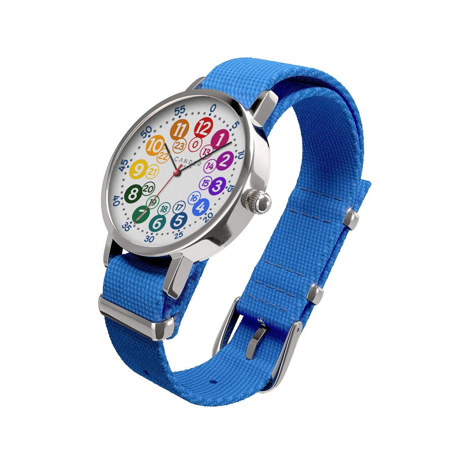 Cander Berlin MNU 1030 Kinderwanduhr Wanduhr und MNA 1030 J Armbanduhr Kinder Armbanduhr Kinderuhr Lernuhr Jungen