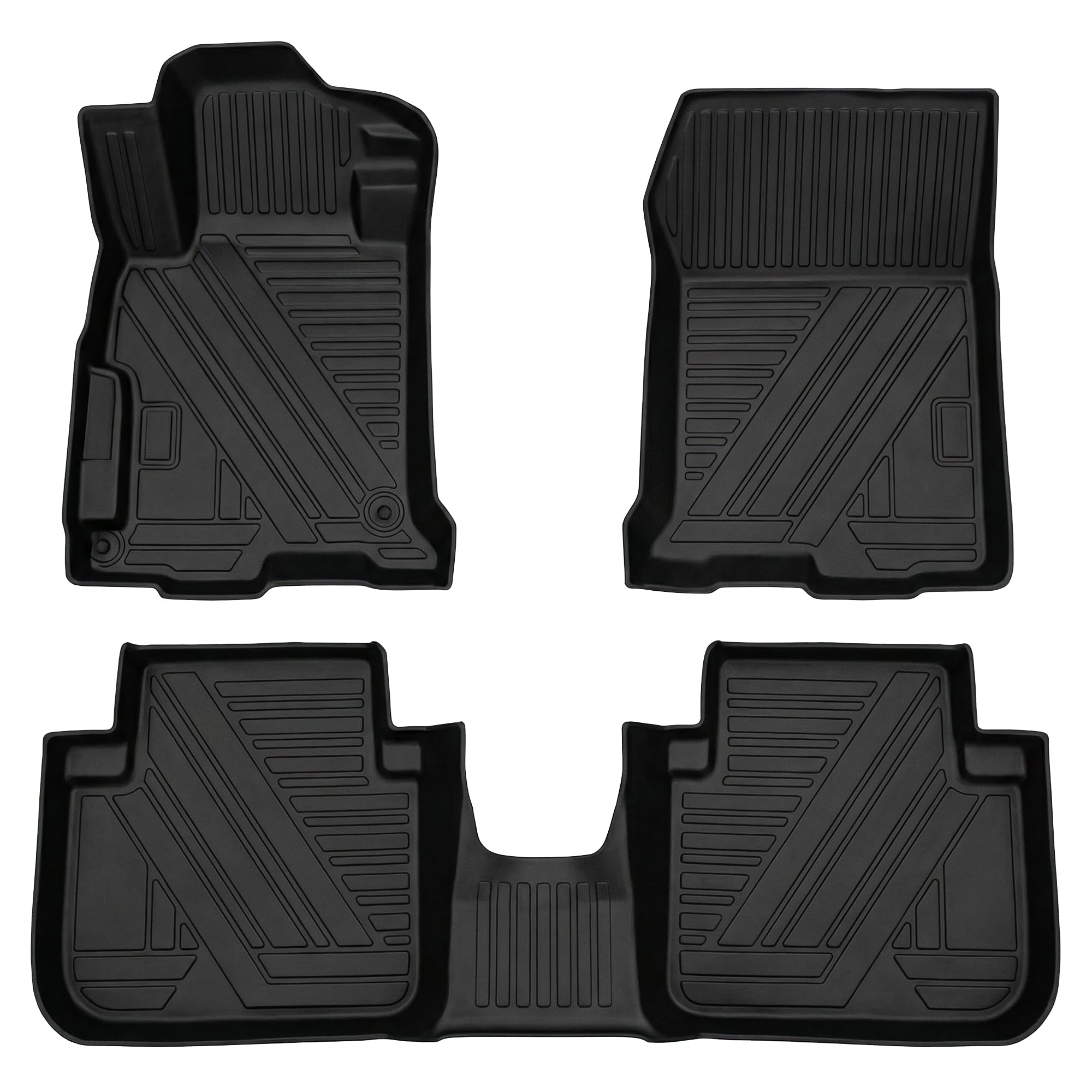 Accord Floor Mats Compatible with 2013-2017 Honda Accord，All Weather Protection Waterproof Durable Anti-Slip Odorless Custom-fit TPE Floor Liner 1st and 2ed Rows Set