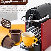 Vista 7 de Reusable espresso Capsules Refillable Coffee Pods - Coffee Capsule Filter Compatible With Nespresso Coffee Machines - Replacement for Nespresso Food