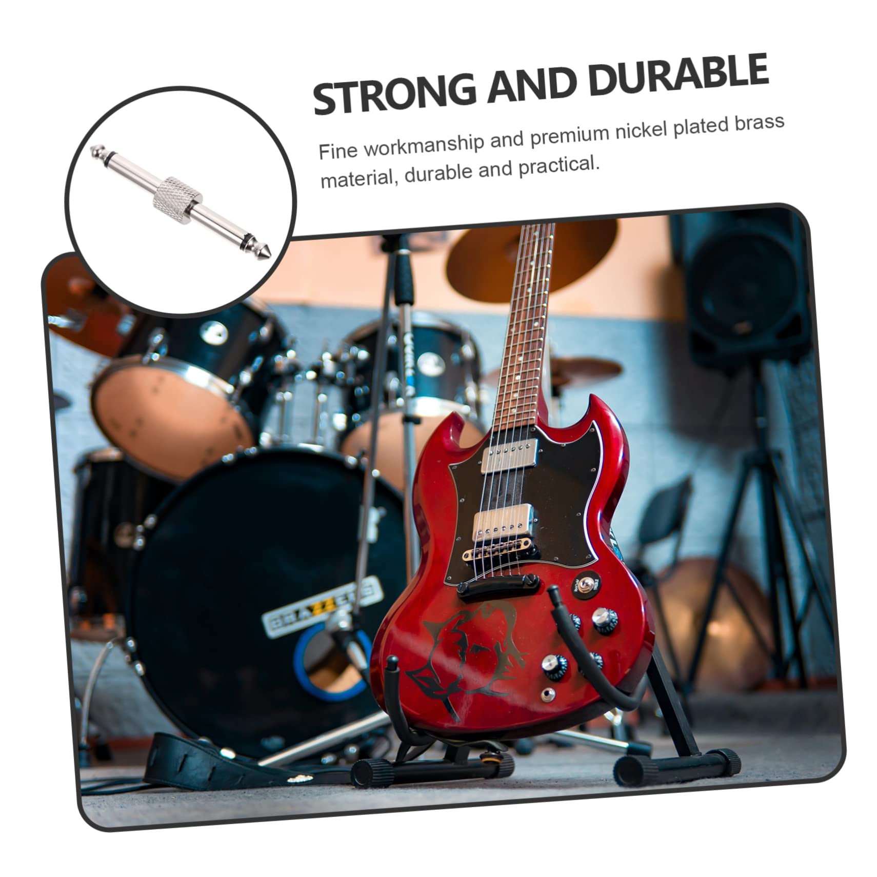 UPKOCH 5 Sätze Gitarren Effektpedal Adapter Kompakte Geradlinige Klinkenstecker Platzsparende Audio Verbindung Für Gitarrenpedale Geräuschfreie Signalübertragung Langlebig 3 Stücke * 5