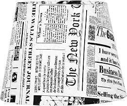 Cúpula de Abajur Tecido Jornal 20x16cm