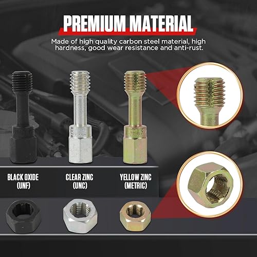Miniatura 5 de Juego de 49 piezas de buscador de roscas, kit maestro de reenhebrado limpiador de roscas, UNC automotriz UNF y herramienta restauradora de roscas