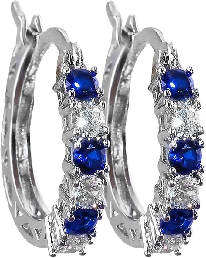 Amazon 韓国 ファッション ヨーロッパとアメリカのカラフルなジルコンイヤリングファッションジルコンレディースイヤリングすべてのマッチイヤリング ピアス 通販