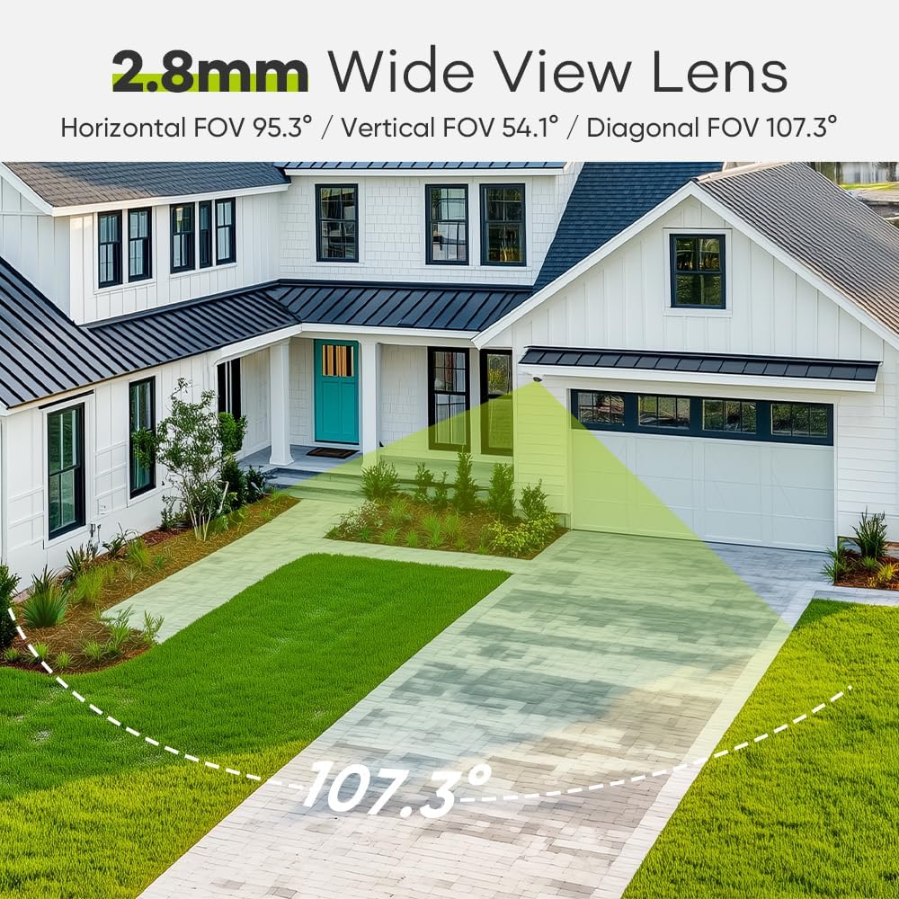 SANNCE 5MP PoE Überwachungskamera Aussen, 3K Dome IP Kamera Outdoor