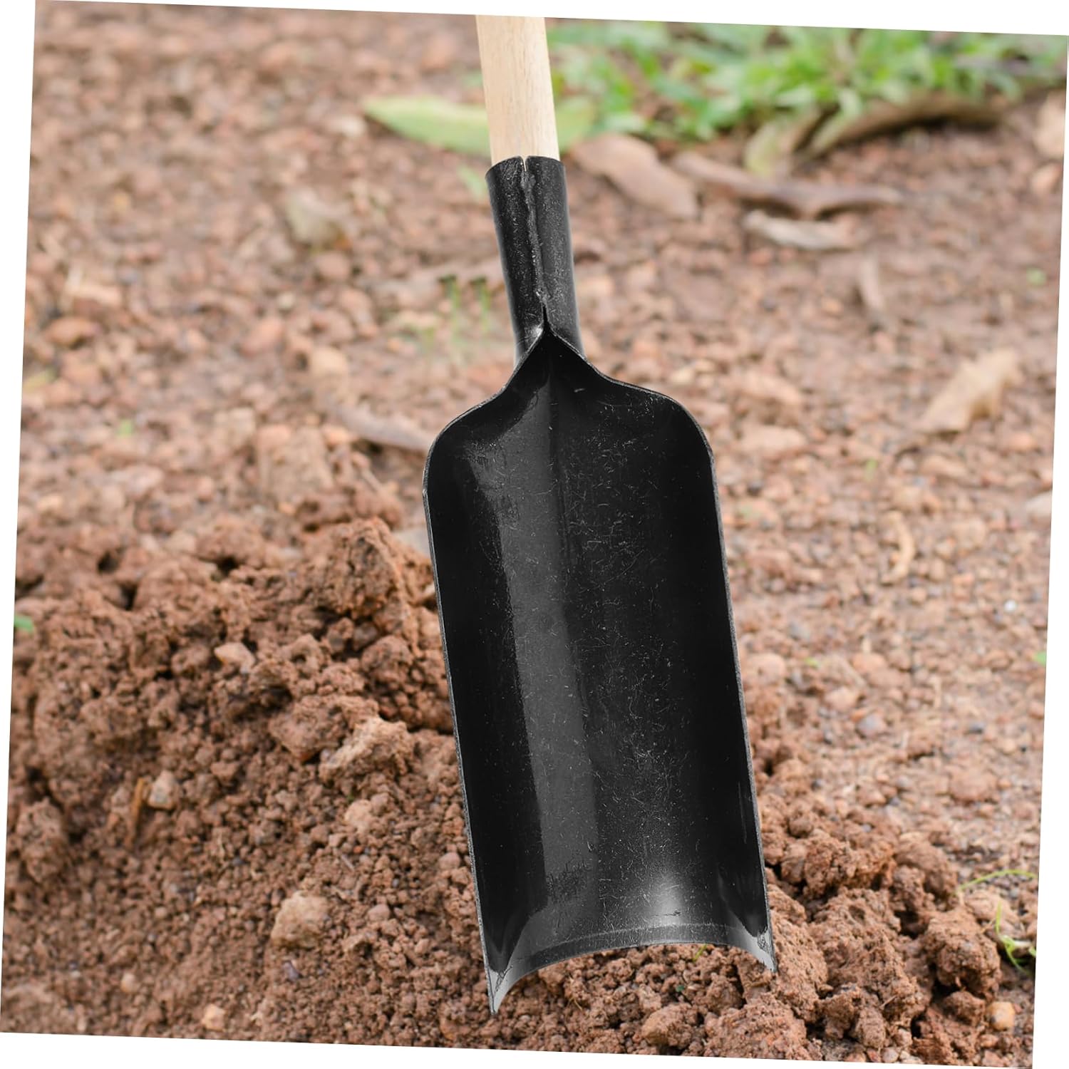 POPETPOP Shovel Heavy Duty Garden Tool Comfortable Handle for Planting Weeding and Soil Loosening