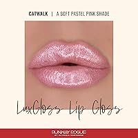 Vista 2 de Runway Rogue LuxGloss Brillo de Labios, Brillo de Labios Rosa Pastel Suave con Brillo y Alto Pigmento, 'Catwalk
