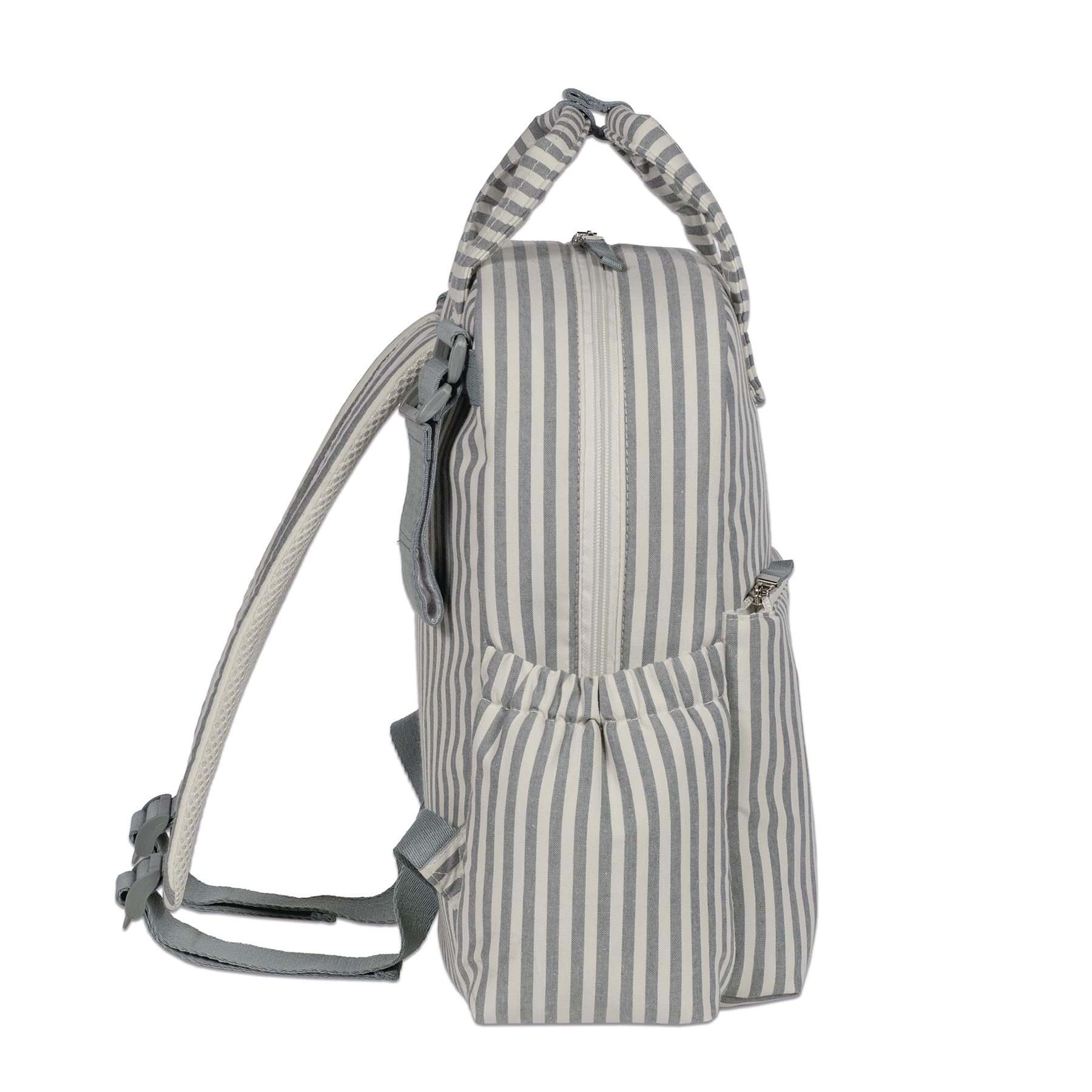 Walking Mum Mochila canastilla Praliné (Rayas Matcha) — view 2