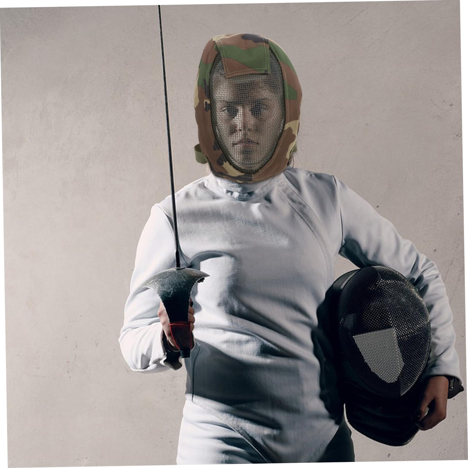 Toddmomy da scherma adulto sbarazzarsi sportivo con casco creativo multifunzionale da gioco copertura della testa di scherma casco antiurto rete