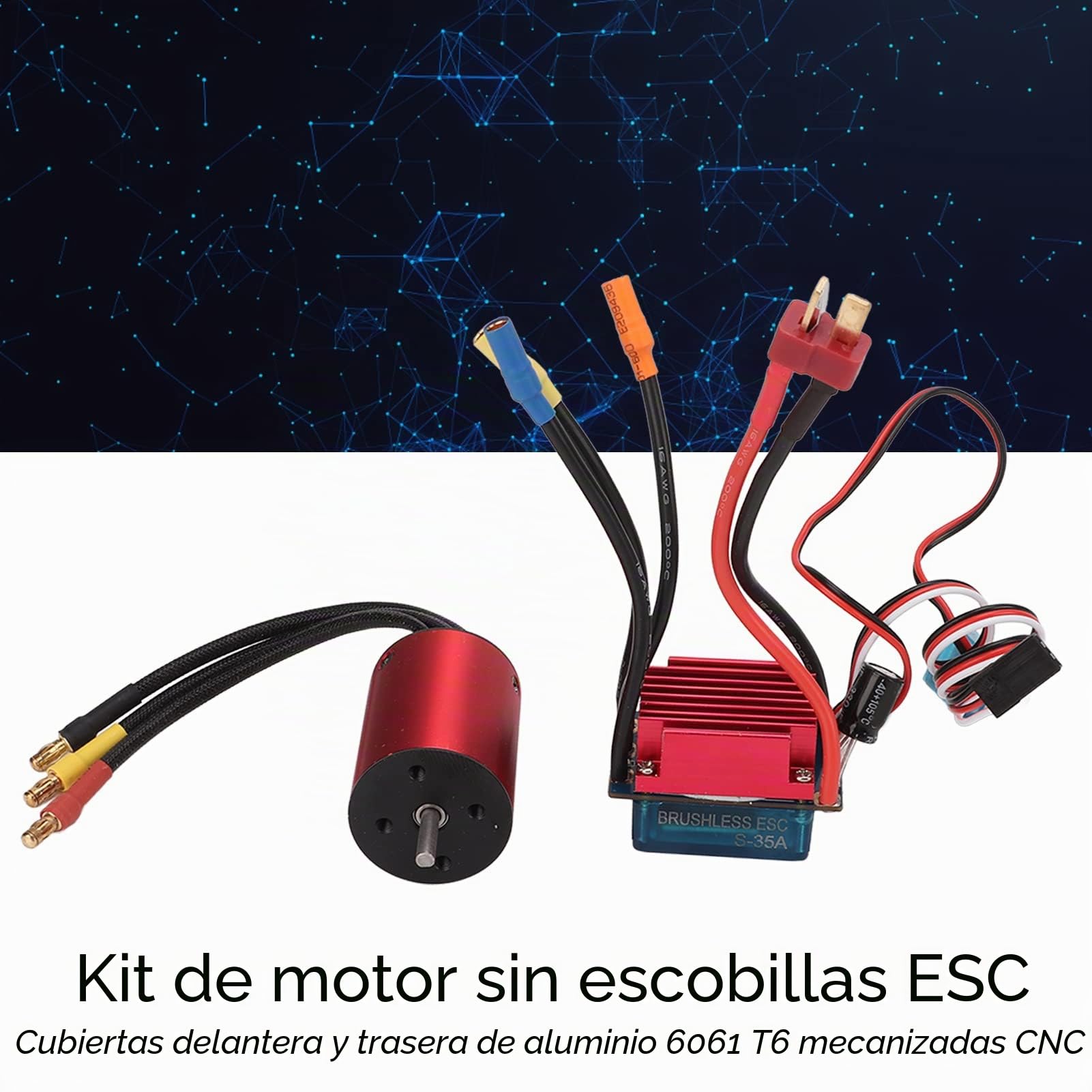 Alomejor RC Car Brushless Motor ESC Kit 3600KV Motor Y 35a ESC Combo Set para 1/14 1/16 RC Car