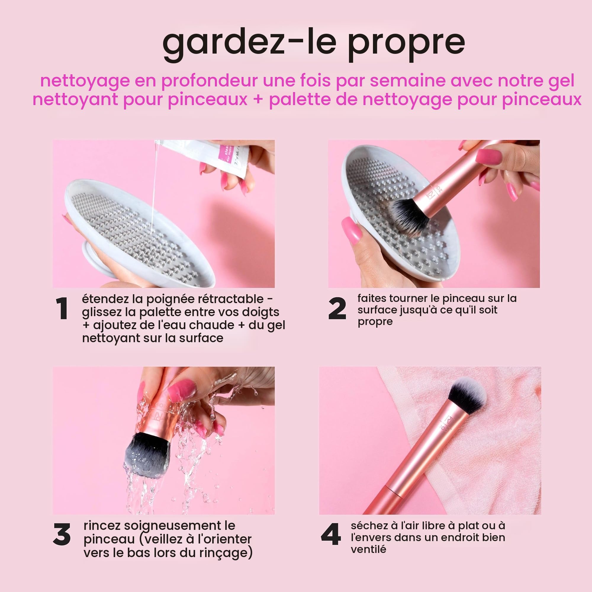 Real Techniques Ensemble de pinceaux de maquillage Everyday Eye Essentials, pinceaux pour crayon, fard à paupières,non testés sur les animaux et végétaliens, ensemble de 8 pièces