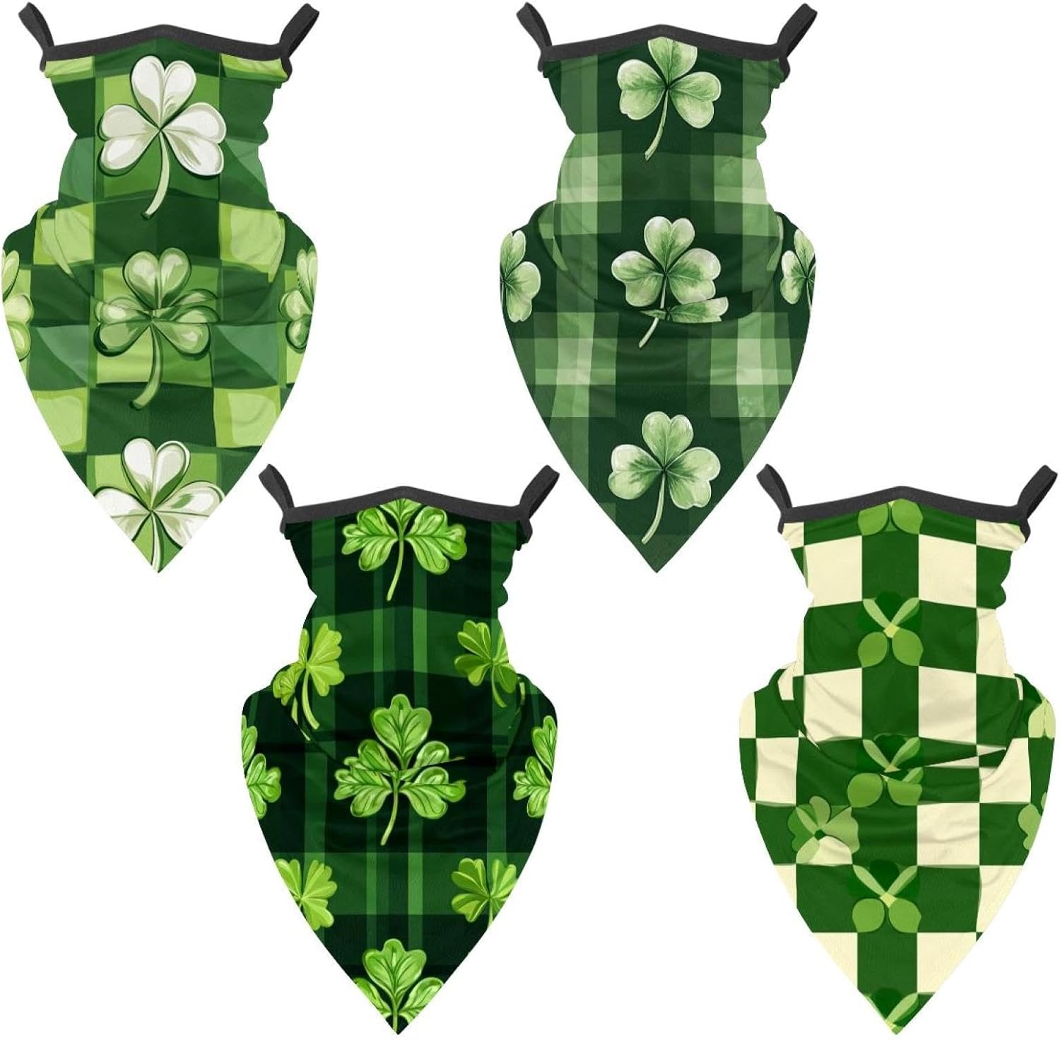 4 Pieces Easter Painted Eggs Neck Gaiter Bandana Face Mask, Sun Cooling Scarf Gator Cover Head for Men Women