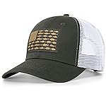 Naicissism American Fish Flag Trucker Hat, Fishing Gifts for Men, Outdoor Snapback Fishing Hat Perfect for Fishing and Daily Use