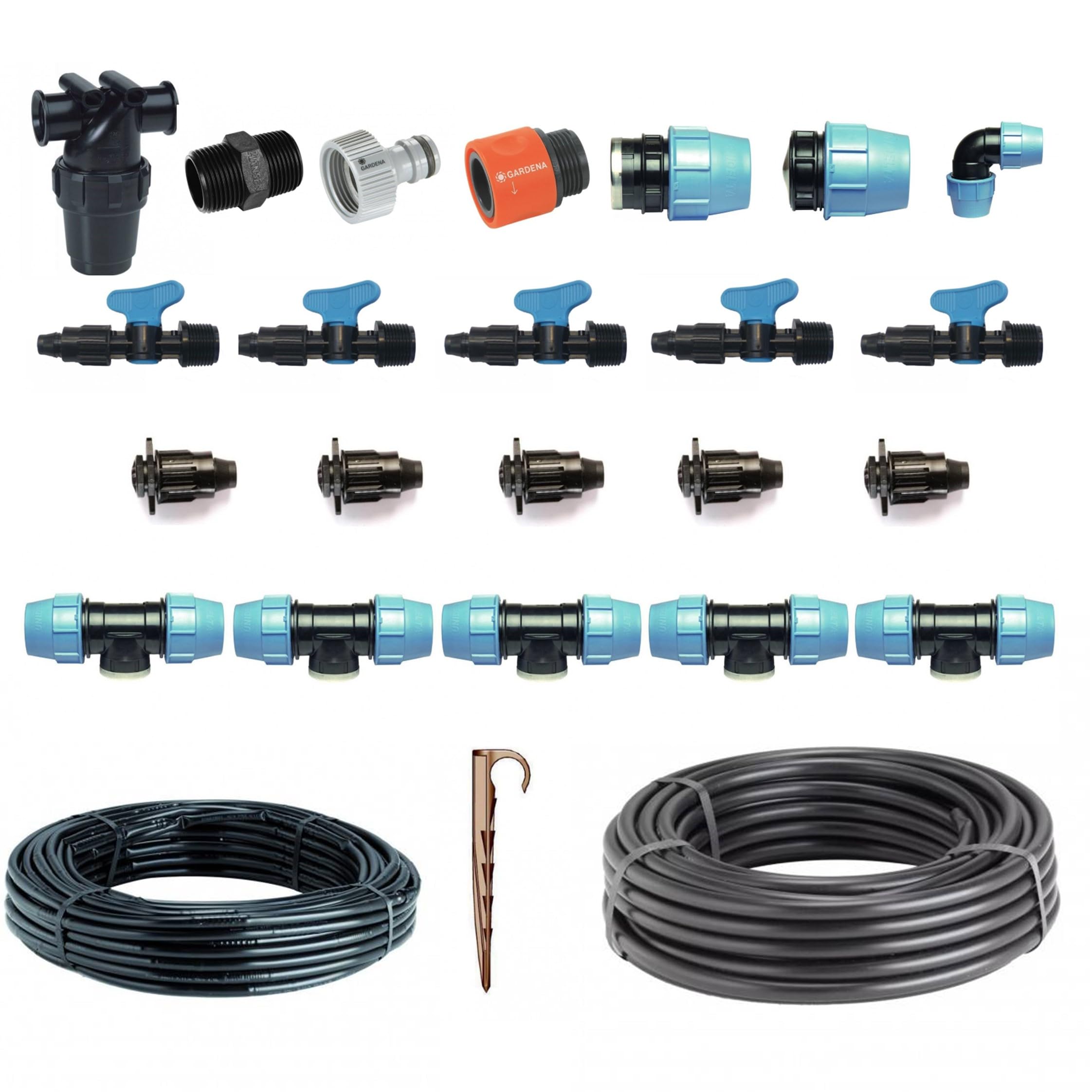 Kit Irrigazione Prato Erboso orto e giardino - Versione Basic