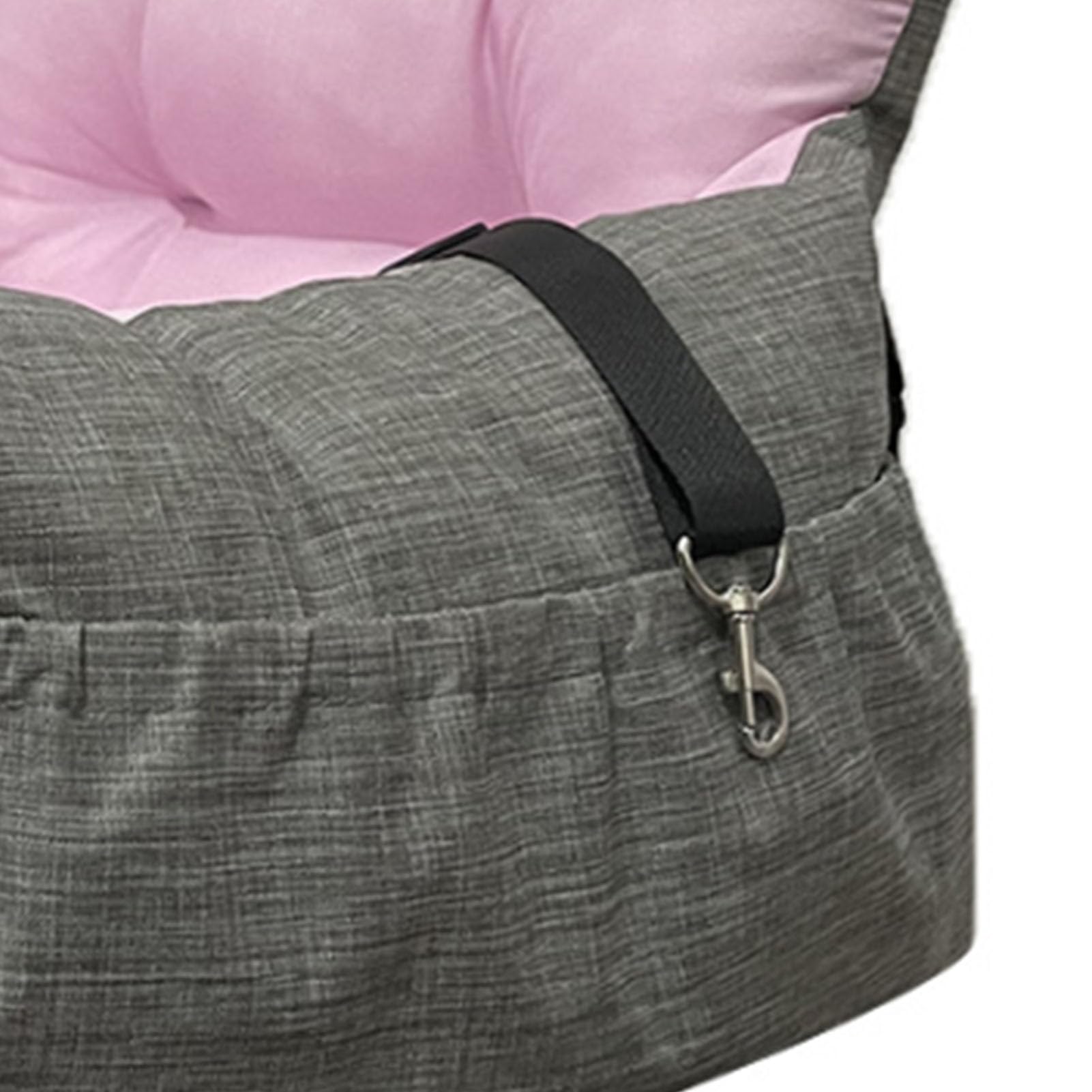 Tnfeeon 17.72x15.75x12.6inch para Perros Pequeños Medianos de hasta 25 Lbs Cama de Seguridad para Viaje para Automóvil con Cinturones de Seguridad Bolsillos de Almacenamiento Nido Portátil para
