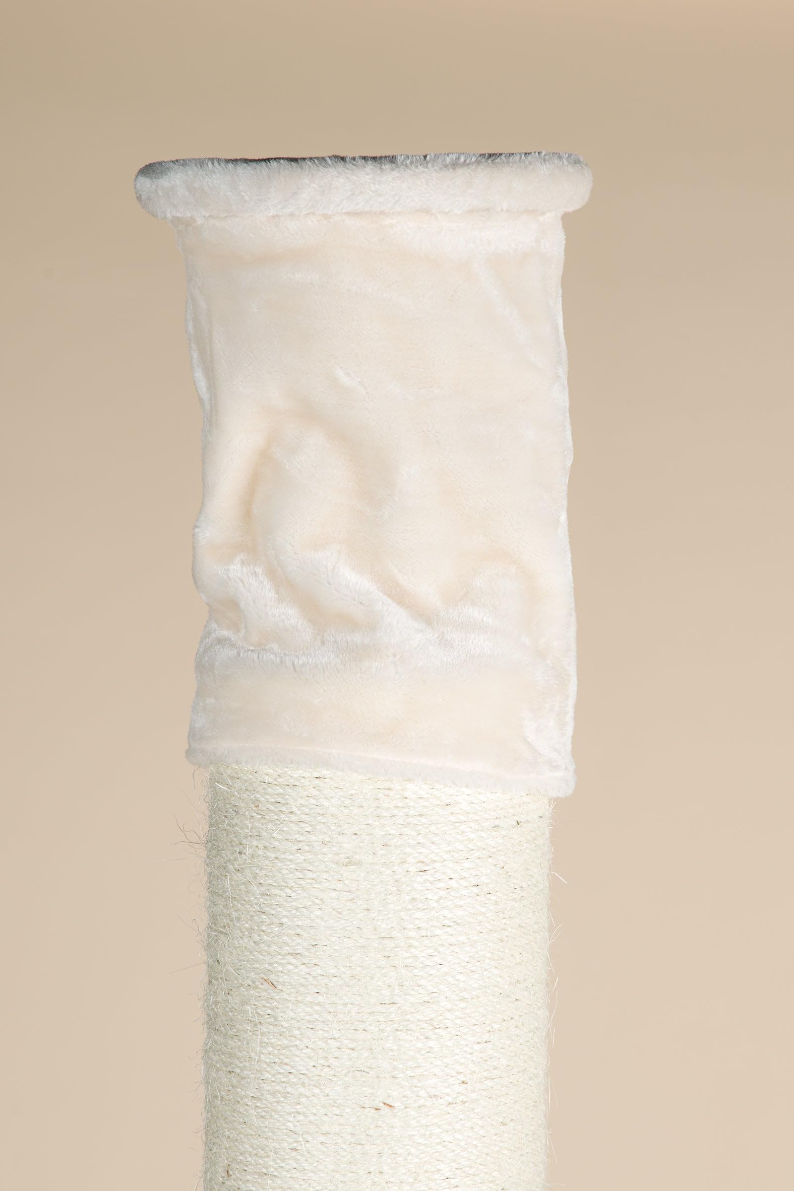 RHRQuality Krabpaal voor grote katten - Maine Coon Tower Crown – 240 tot 260 cm Hoog – Met Extra Dikke 20 cm Sisalpalen – Crème