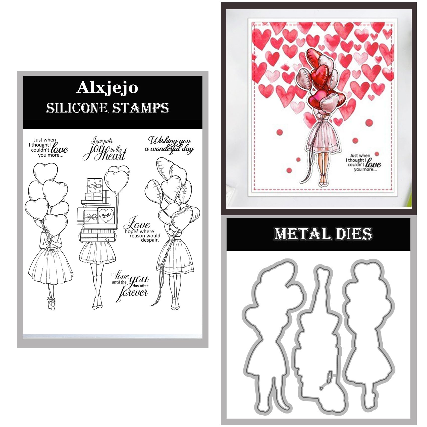 Alxjejo Cutting Dies and Stamps Set 2024-2025-2026,Stamps and die for Card Making for DIY Birthdays, Thanksgiving Day, Valentine's Day, Scrapbooking, Art Craft, Festivals Greeting Card Album